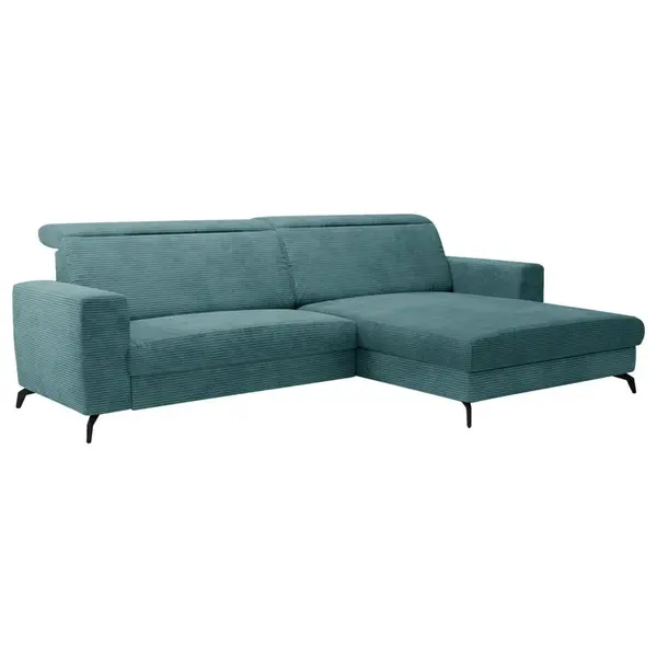 Sit & More ROHOVÁ SEDAČKA, textil, petrolej