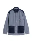 Tommy Jeans Prechodná bunda  modrá denim / biela