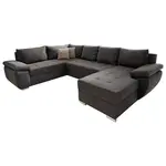 P & B SEDACÍ SOUPRAVA, textil, hnědá