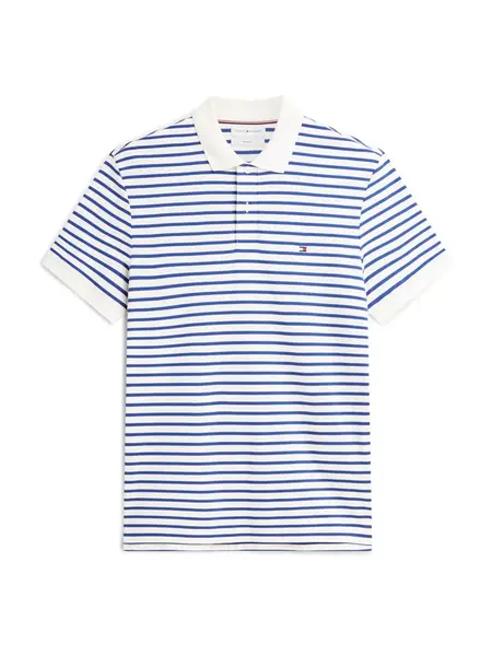 TOMMY HILFIGER Tričko 'Regular Fit Fluid'  kráľovská modrá / biela