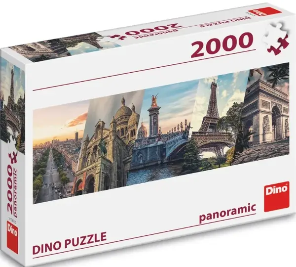 Puzzle Paříž koláž - 2000 dílků panoramic (poškozená)