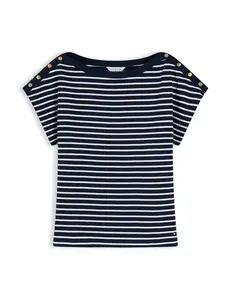TOMMY HILFIGER Tričko  krémová / námornícka modrá