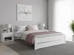 Posteľ IKAROS DOUBLE 160 x 200 cm, biela Rošt: S latkovým roštom, Matrac: Bez matraca