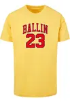 Mister Tee Tričko 'Ballin 23'  žltá / červená / biela