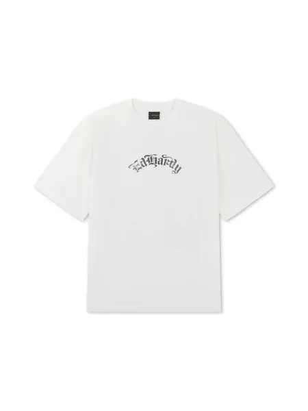 Ed Hardy Tričko 'Faded Gothic Skull'  sivá / čierna / biela