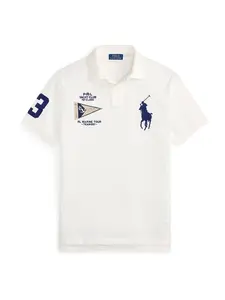 Polo Ralph Lauren Tričko  béžová / tmavomodrá / biela