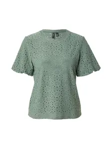 VERO MODA Tričko 'VMTASSA'  tmavozelená
