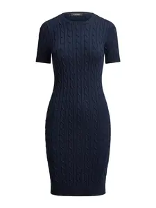 Lauren Ralph Lauren Pletené šaty  námornícka modrá