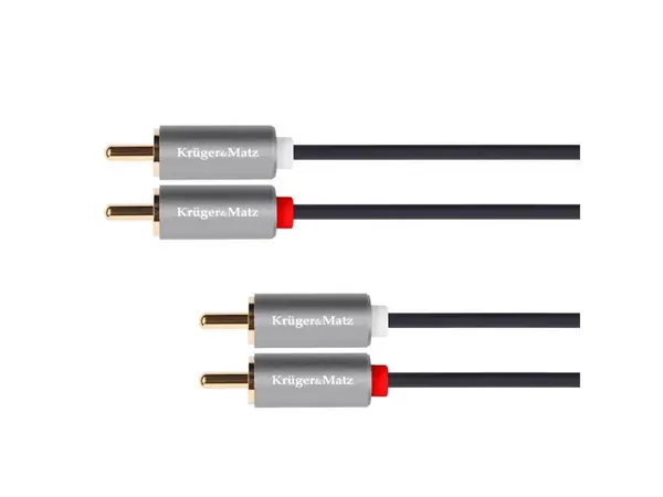 Kabel 2x Cinch konektor/2x Cinch konektor 1m KRUGER & MATZ KM1213 Basic