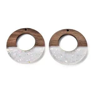 Epoxy Resin & Walnut Wood Pendants
