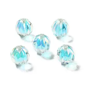 Two Tone UV Plating Rainbow Iridescent Acrylic Beads