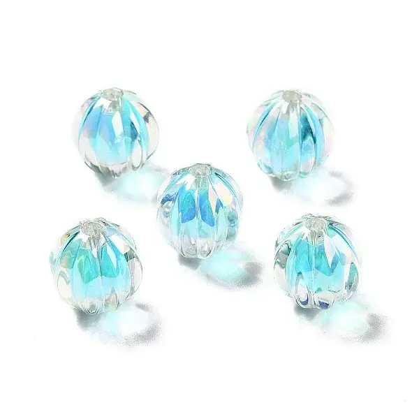 Two Tone UV Plating Rainbow Iridescent Acrylic Beads