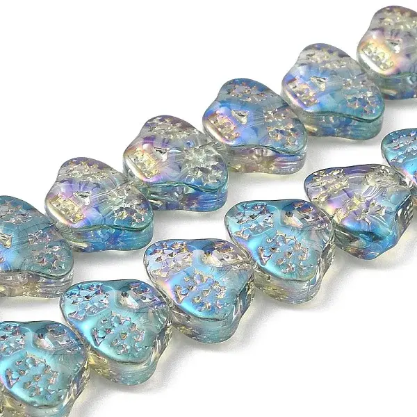 Transparent Electroplate Glass Beads Strands