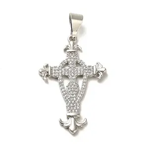 Brass Micro Pave Cubic Zirconia Pendants