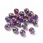 UV Plating Rainbow Iridescent Acrylic Beads