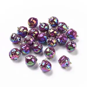 UV Plating Rainbow Iridescent Acrylic Beads