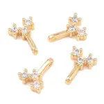 Brass Micro Pave Cubic Zirconia Charms