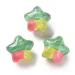 Gradient Color Transparent Hand-drawed Acrylic Beads