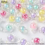 30Pcs Transparent Acrylic Beads