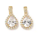 Brass Micro Pave Cubic Zirconia Pendants