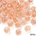 Crackle Transparent Glass Beads Strands
