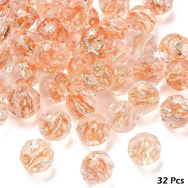 Crackle Transparent Glass Beads Strands