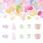 100Pcs 5 Styles Animals Transparent Acrylic Beads
