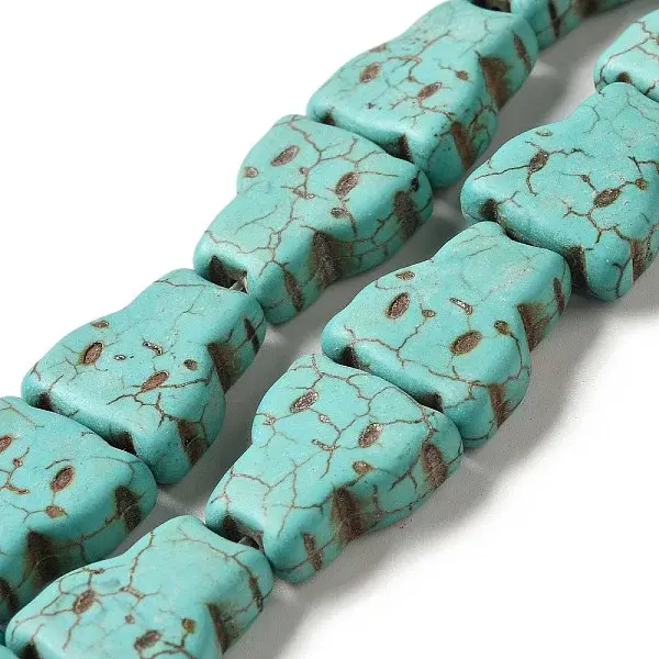 Synthetic Turquoise Dyed Beads Strands