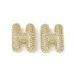 Brass Micro Pave Clear Cubic Zirconia Pendants