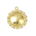 Brass Plastic Pearl Pendants