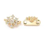 Christmas Brass Pave Clear Cubic Zirconia Slide Charms