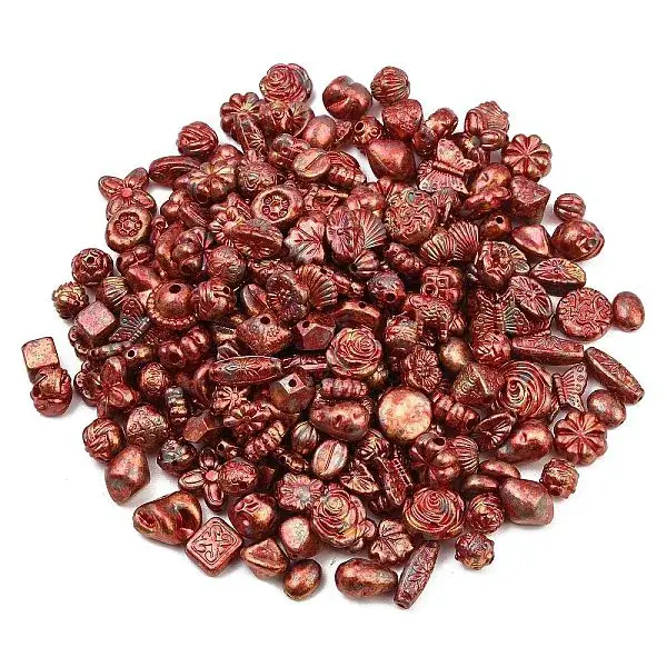 Antiqued Acrylic Beads
