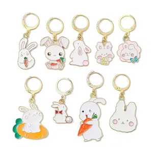 Easter Rabbit Alloy Enamel Pendant Decoration