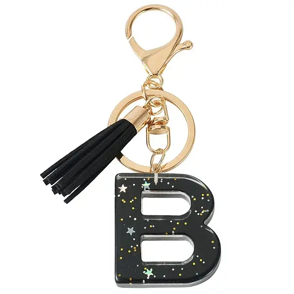 1Pc Resin Letter Keychains