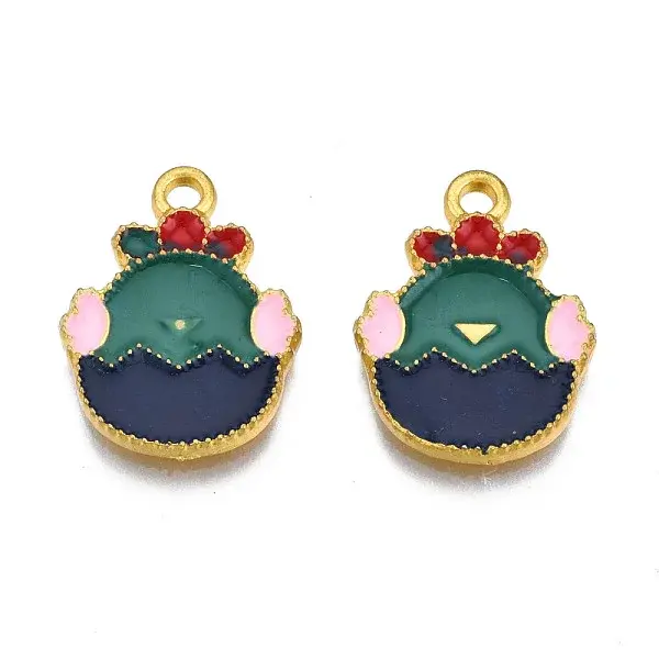 Rack Plating Alloy Enamel Pendants