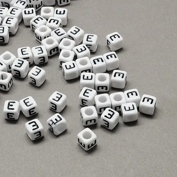 Large Hole Acrylic Letter European Beads