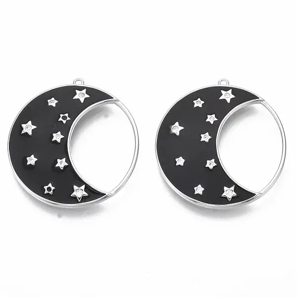 Brass Micro Pave Cubic Zirconia Pendants