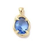 Golden Brass Micro Pave Cubic Zirconia Pendants