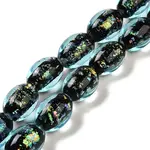 Handmade Dichroic Foil Glass Beads Strands