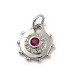 Brass Micro Pave Cubic Zirconia Charms
