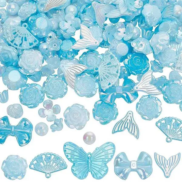 100G Plastic Pendants & Beads & Decoden Cabochons