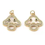 Brass Cubic Zirconia with Shell Pendants