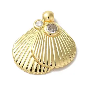 Brass Micro Pave Cubic Zirconia Pendants