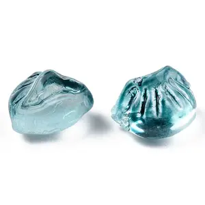 Transparent Spray Painted Glass Beads