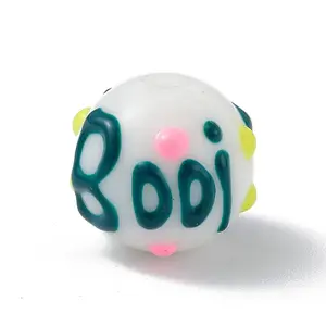 Opaque Painted Glass Beads
