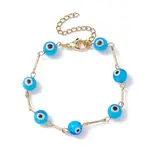 Lampwork Evil Eye Link Chain Bracelets