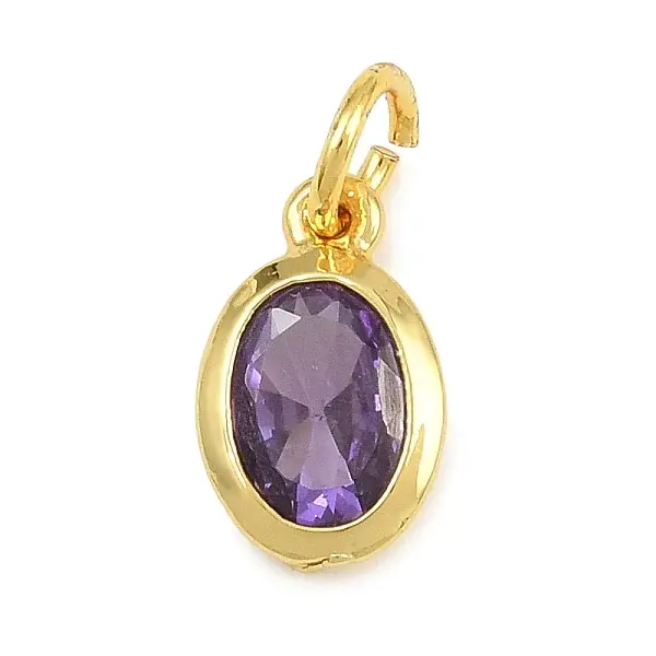 Brass Pave Cubic Zirconia Charms