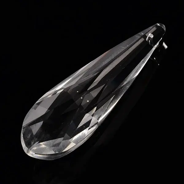 Faceted Teardrop Glass Pendants