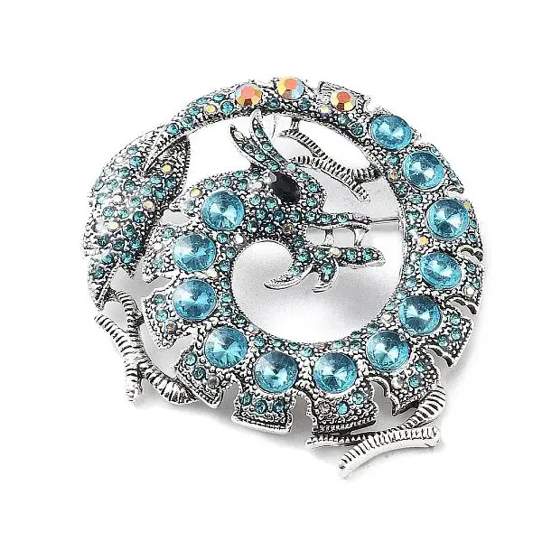 Dragon Rhinestone Brooch Pins