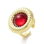 Resin Flat Round Open Cuff Ring